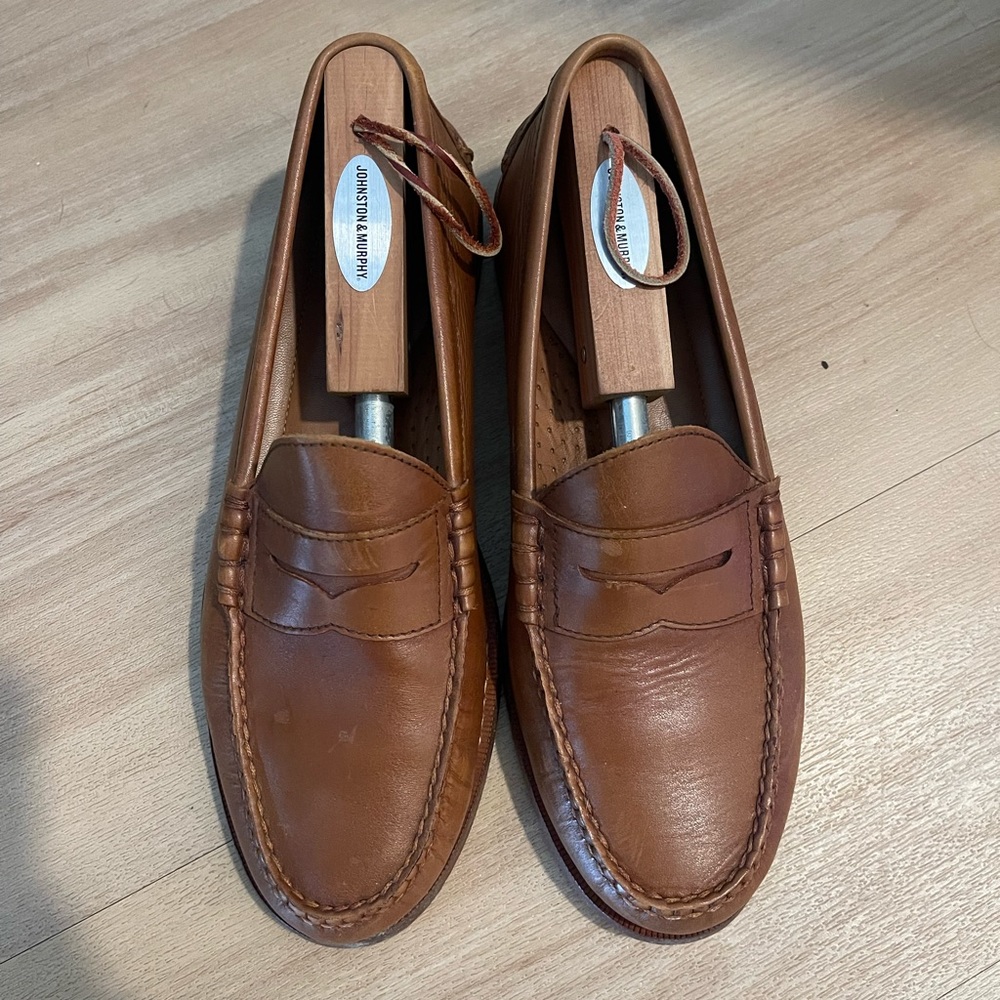 Johnston & Murphy brown loafers